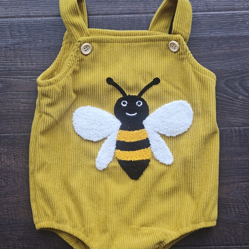 Adorable Yellow Bee Baby Romper
